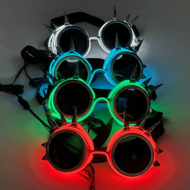 LED Retro Rivets Glasses