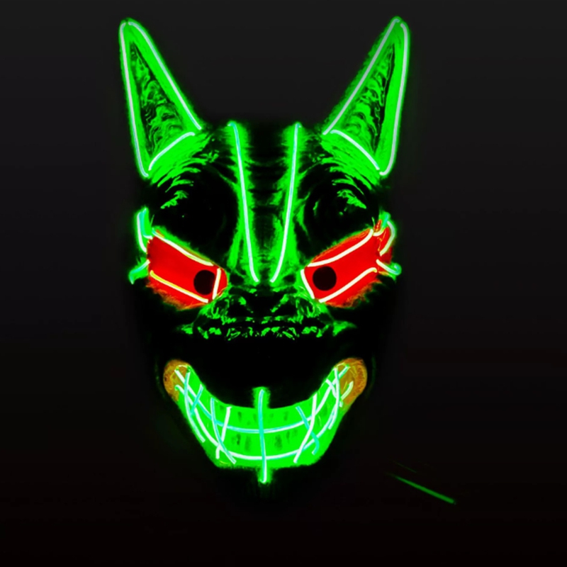 led wolf mask