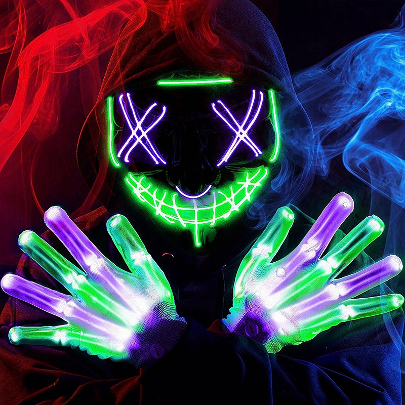 LED mask and gloves