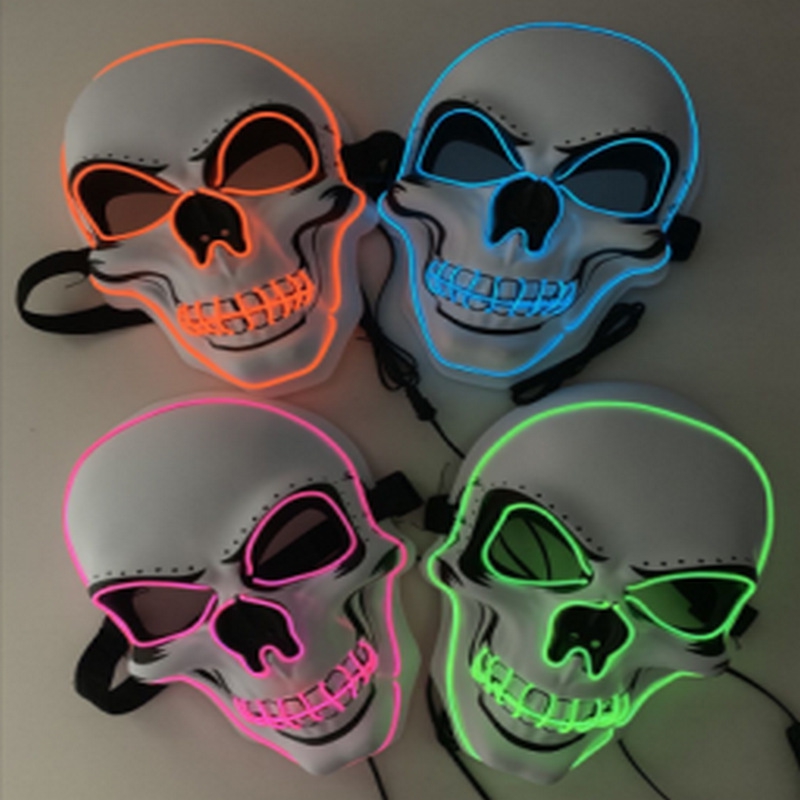 New white skull glow mask